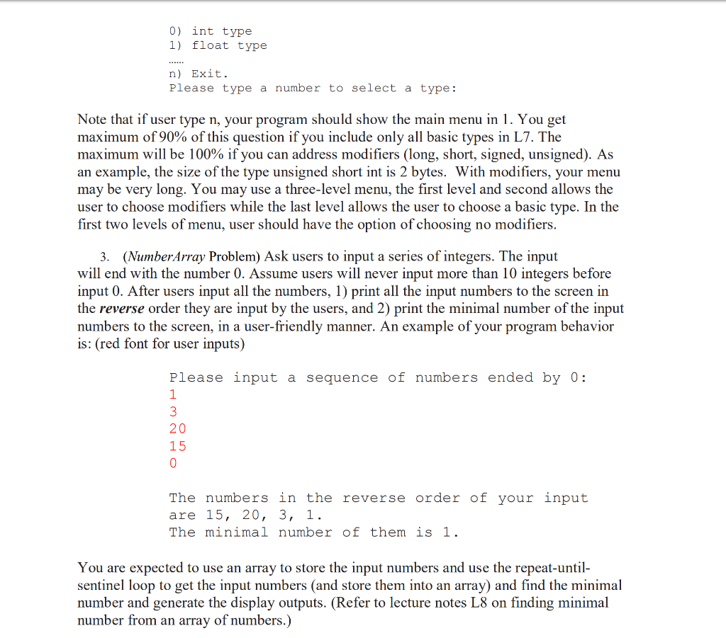 a menu for question 2 and 3. So far, you use one