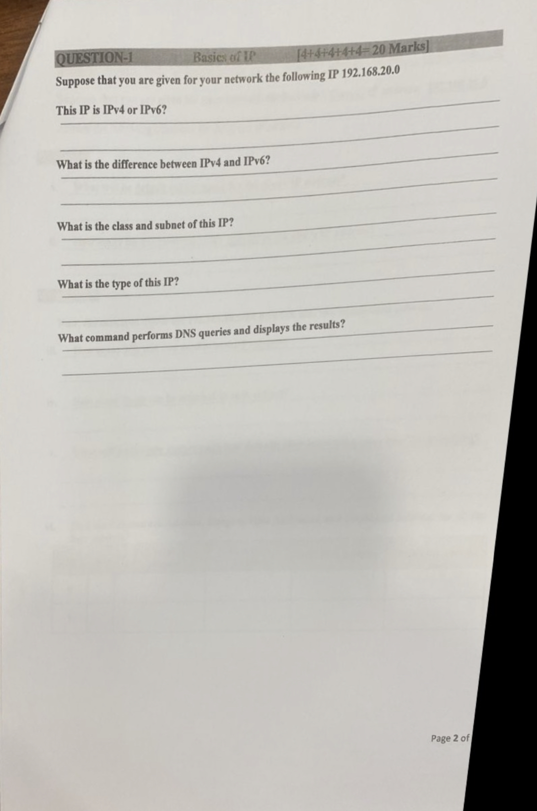  QUESTION-1 Basici of te Marks 