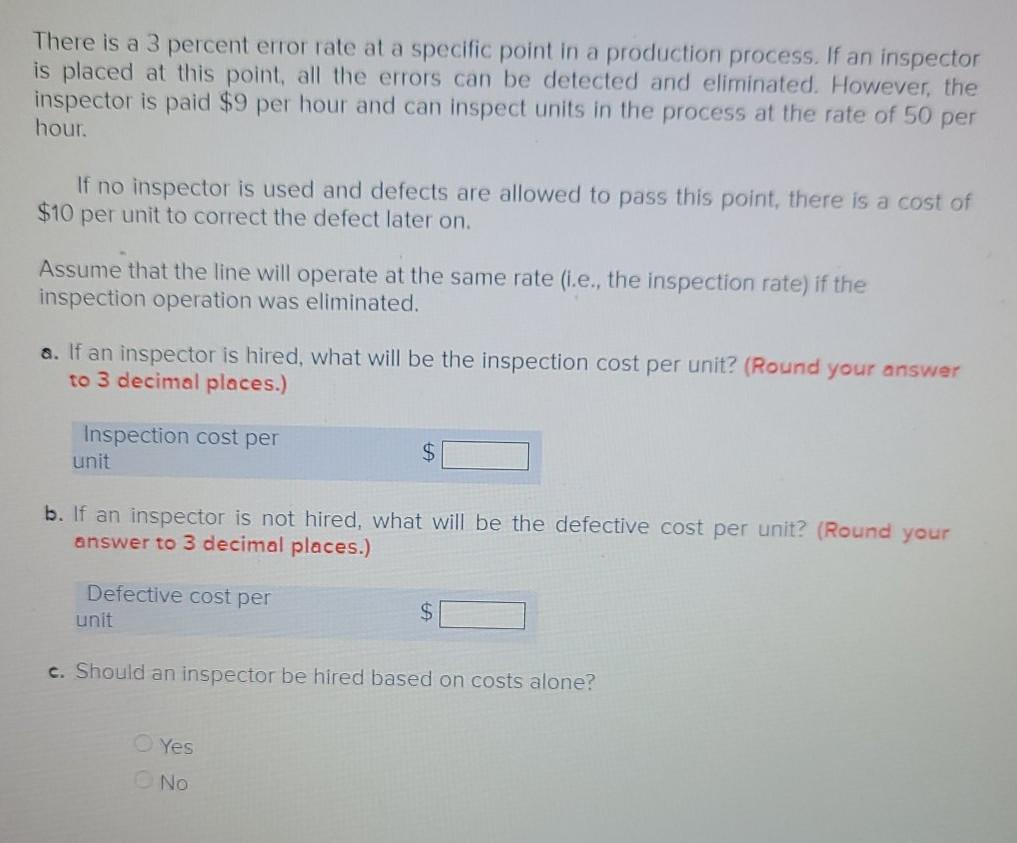 There is a 3 percent error rate at a specific point
