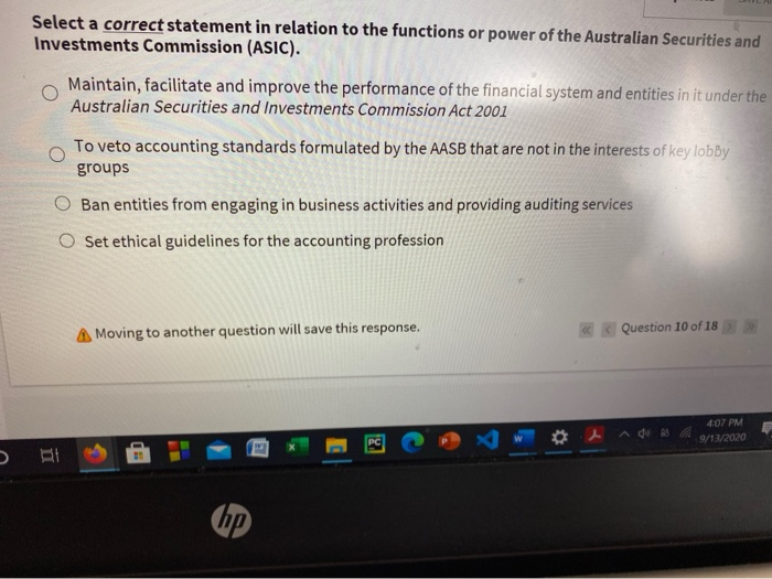  Select a correct statement in relation to the functions or power