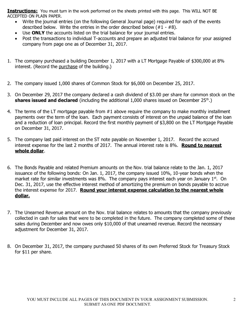 OF THIS DOCUMENT Part 1: Insert the Trial Balance HERE Carlsbad Mountain