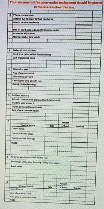 need answers to the letters E & G A firm that is