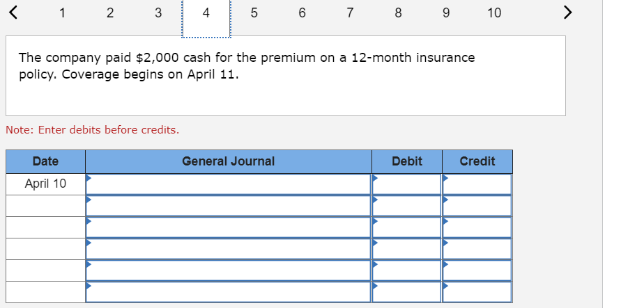 space by paying $1,900 cash for the first month's (April) rent. 3