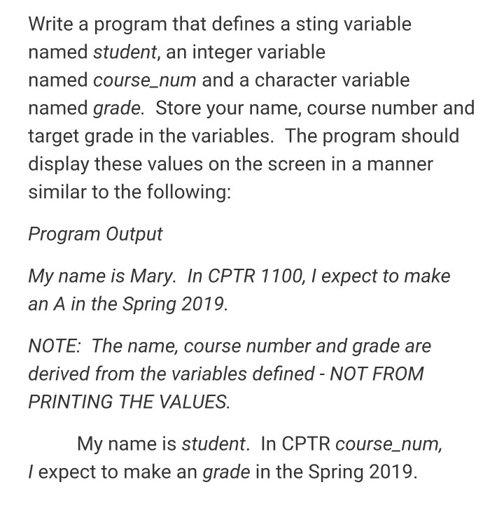 please use intro to C++ language Write a program that defines