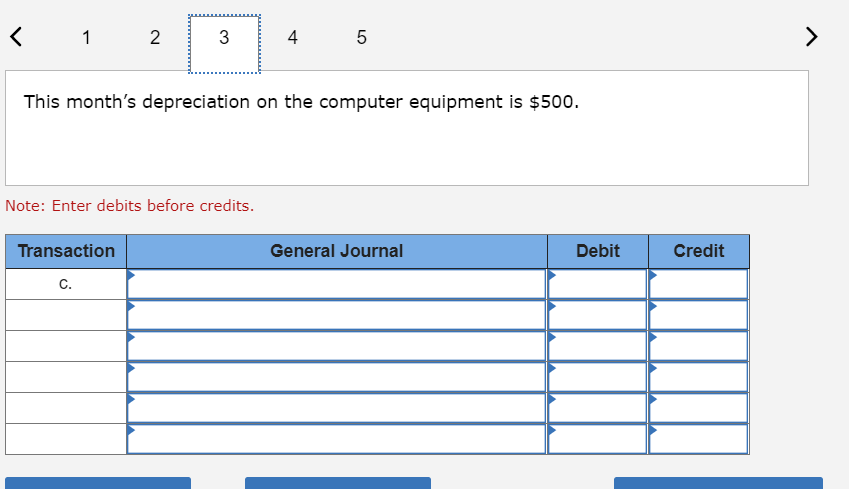 Caslh 106 Accounts Receivable 124 Office Supplies 128 Prepaid Insurance 167 Computer