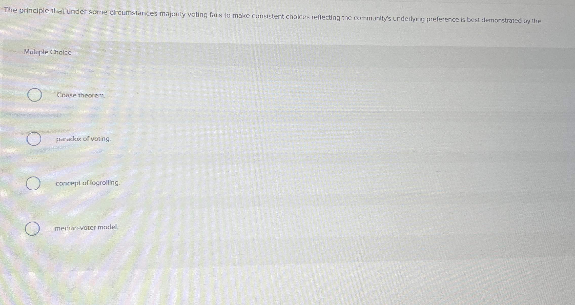  Answer the question based on the following information for a public