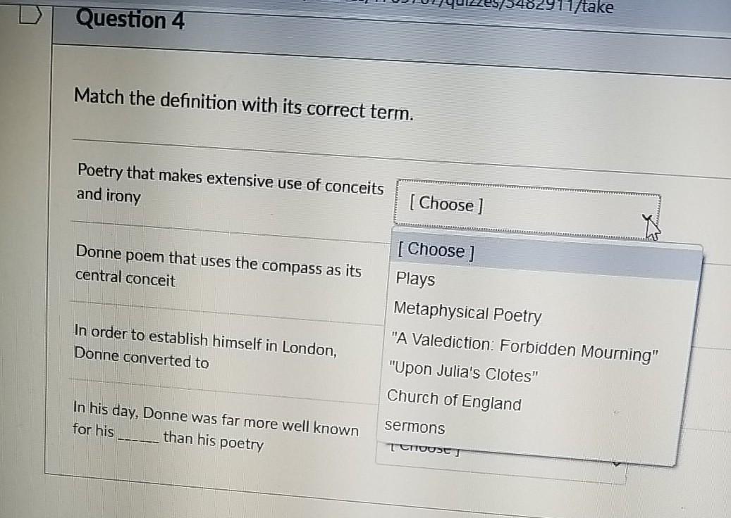 who wanted a stronger Parliament [Choose ] [Choose ] These poets celebrated