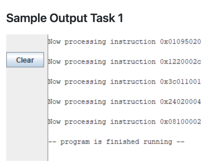 it keeps printing only Unsupported Instruction and not any of the other
