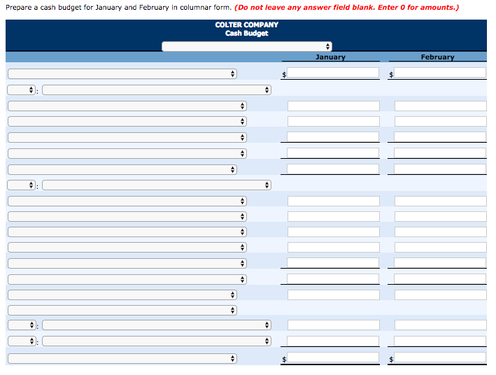 operating budgets for 2017 are as follows: ebrua $408,800 $367,920 22,640 127,750