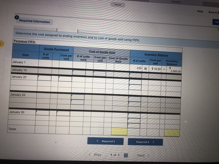 purchases and sales data for its only product Units Acquired at CostUnits