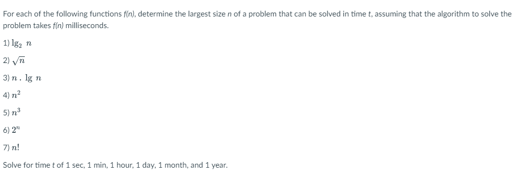 if it has to be code use C++ For each of the