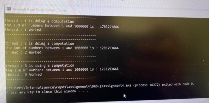 there are three threads. All threads open the same file. The content