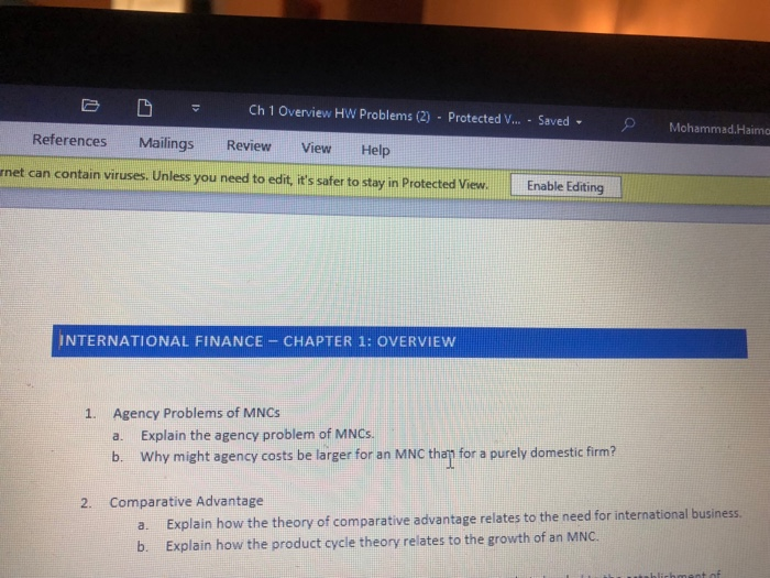  Ch 1 Overview HW Problems (2) - Protected V... - Saved