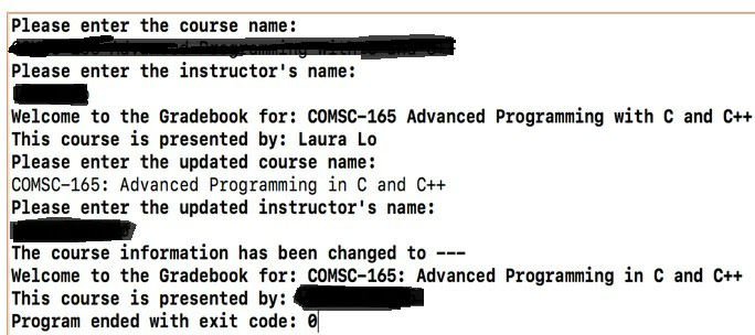 C++ Modifying Class GradeBook) (a) Create a header file, GradeBook.h, which included