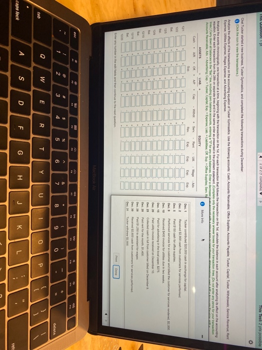  INA Uson! Du 2012 1 complete This Test: 2 pts possible