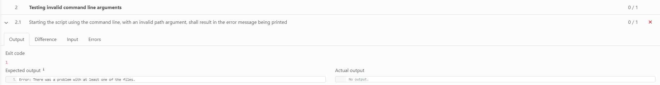 output"? This is the concept V 1.1 Running the script from the