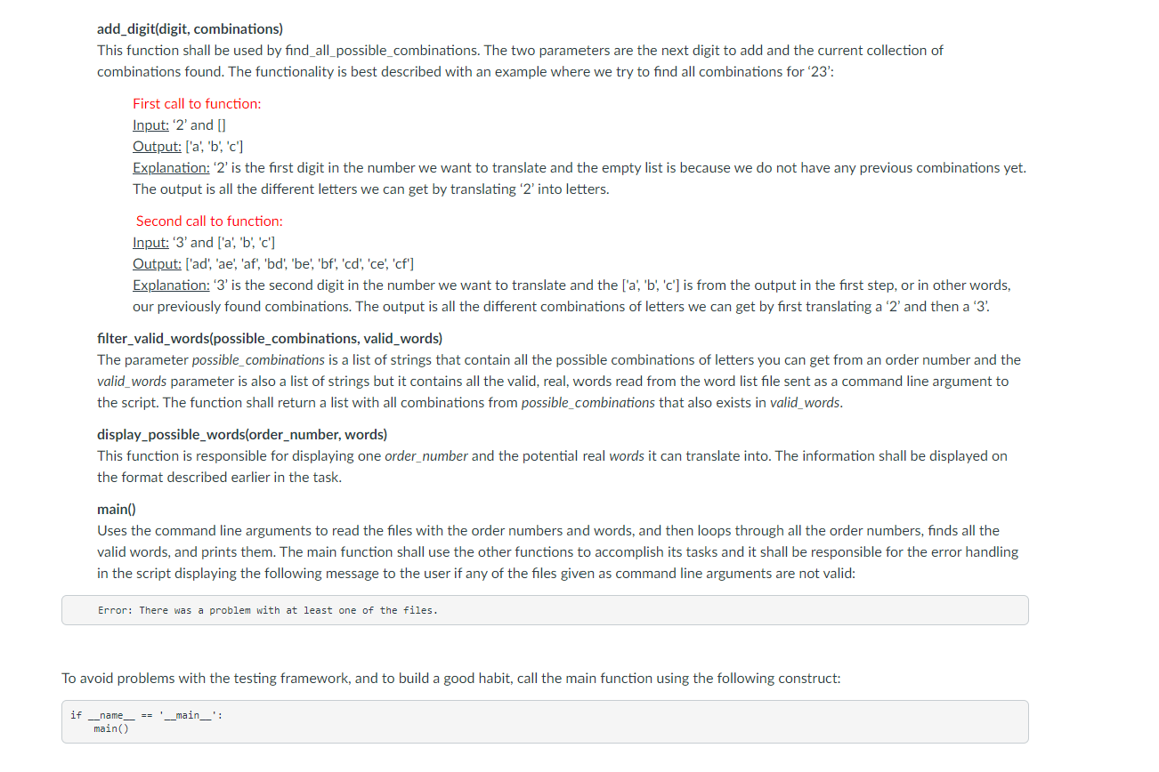 with at least one of the files. No output. test_add_digit Calling the