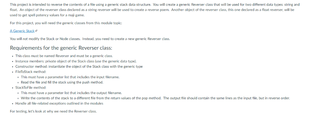  JAVA This project is intended to reverse the contents of a