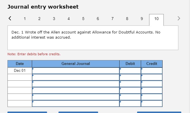 Lee's payment of principal and interest on the note dated December 16.
