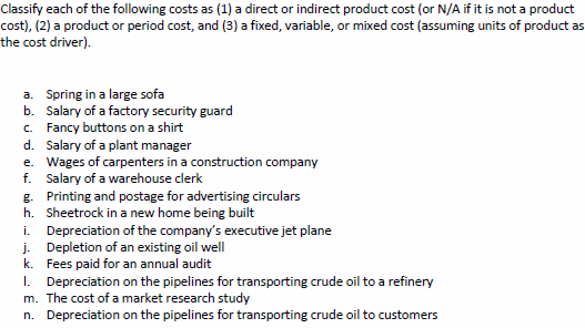 Looking for someone who hasn't asnwered my question yet: Classify each of