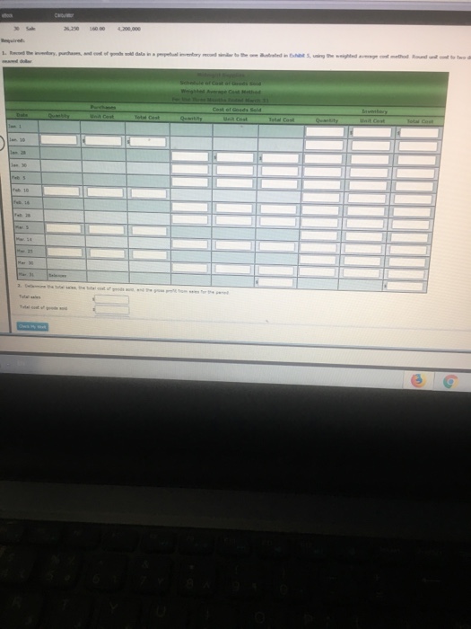 Midnight Supplies and data on purchases and sales for a three-month period