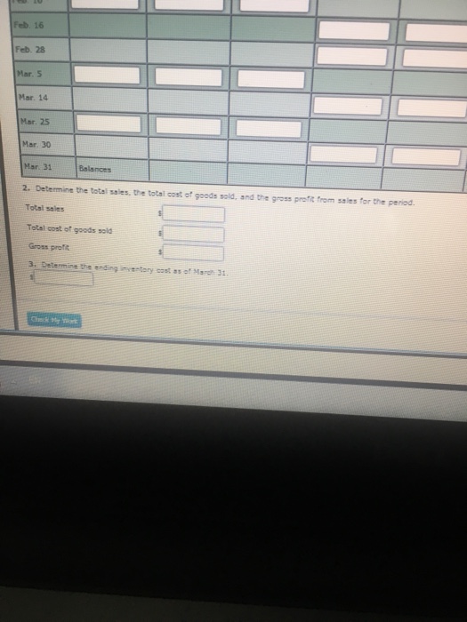 are as follows Number Date Transaction of Units Per Unit Total Jan.
