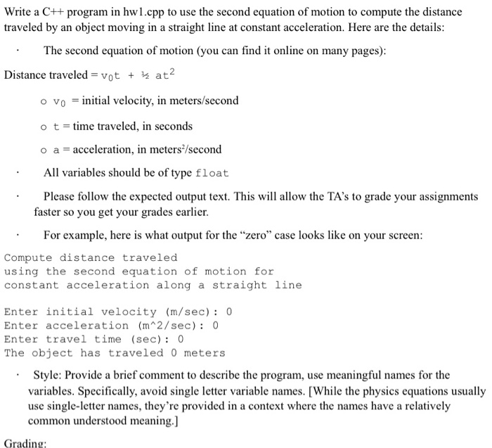  Write a C++ program in hwl.cpp to use the second equation
