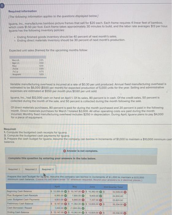 URGENT! Please do not round numbers D Required information [The following information