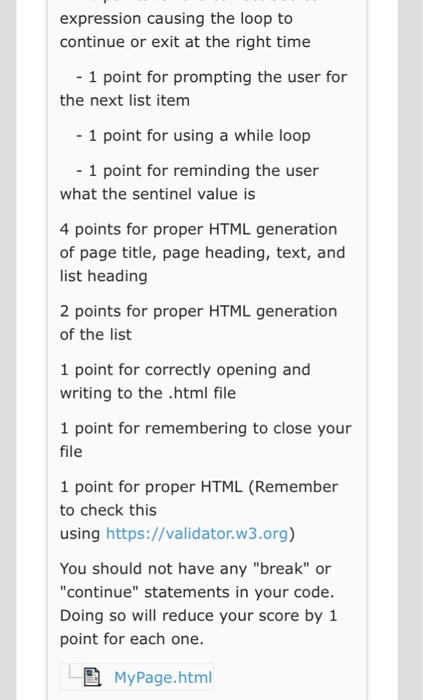 Some text A heading for a List Some list items (This should