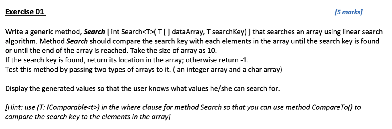Lab Assignment # 2 - COMP 212 [Visual Studio - C#] Exercise