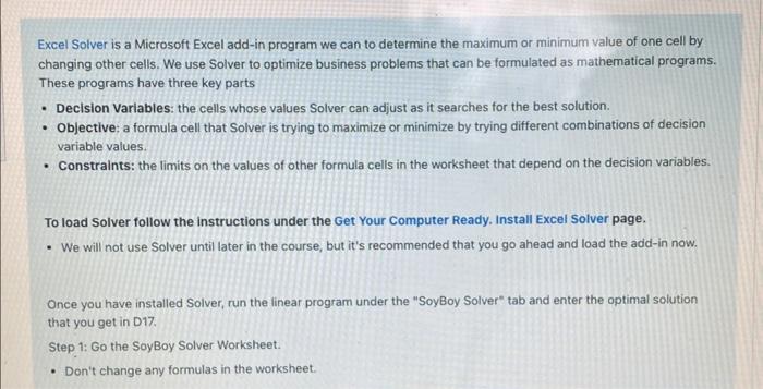  Excel Solver is a Microsoft Excel add-in program we can to