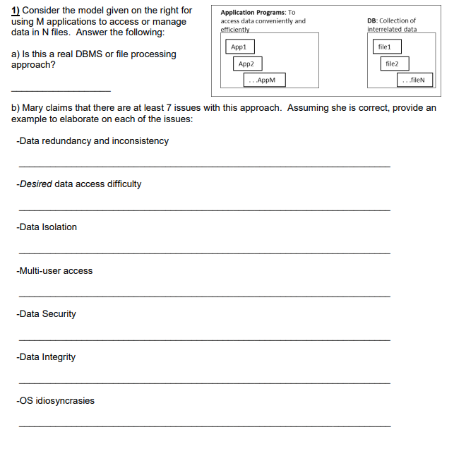  1) Consider the model given on the right for using M