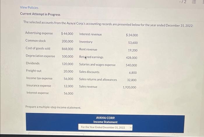 7/10 View Policies Current Attempt in Progress The selected accounts from the