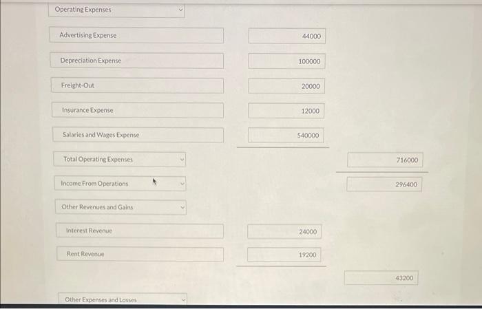 31,2022 : Prepare a multiple-step income statement. Sales Sales Revenue Less v: