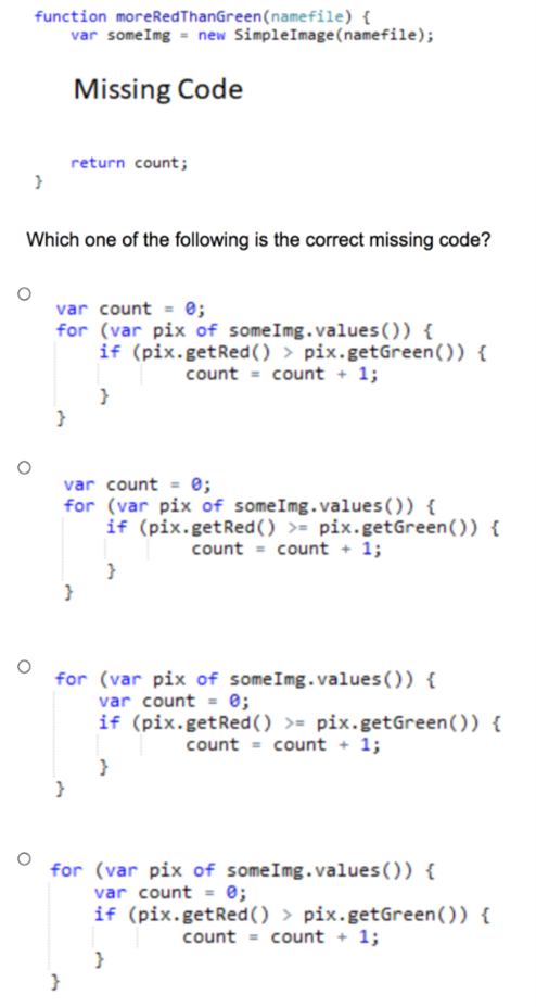 Consider writing the function named moreRedThanGreen that has one parameter named namefile,