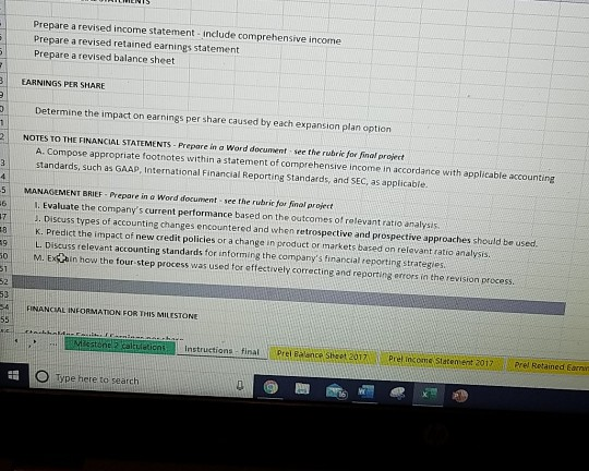 acc 309 milestone 3. executive summary. evaluate peyton's Approved current performance based