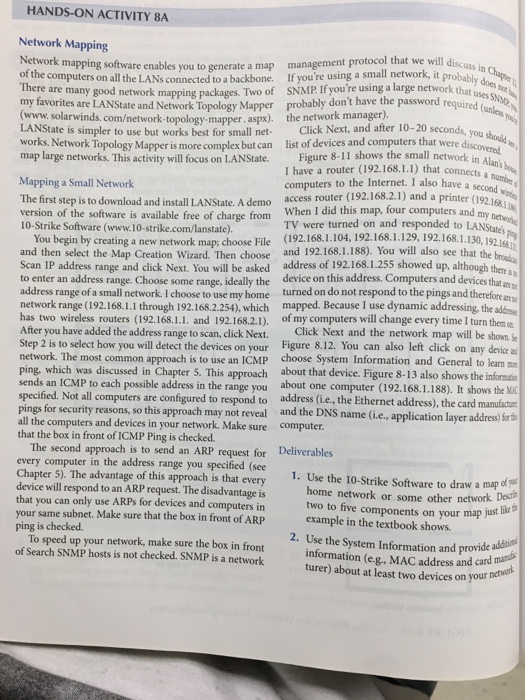 I need help on 8A deliverables 1 & 2. Just attaching screenshot