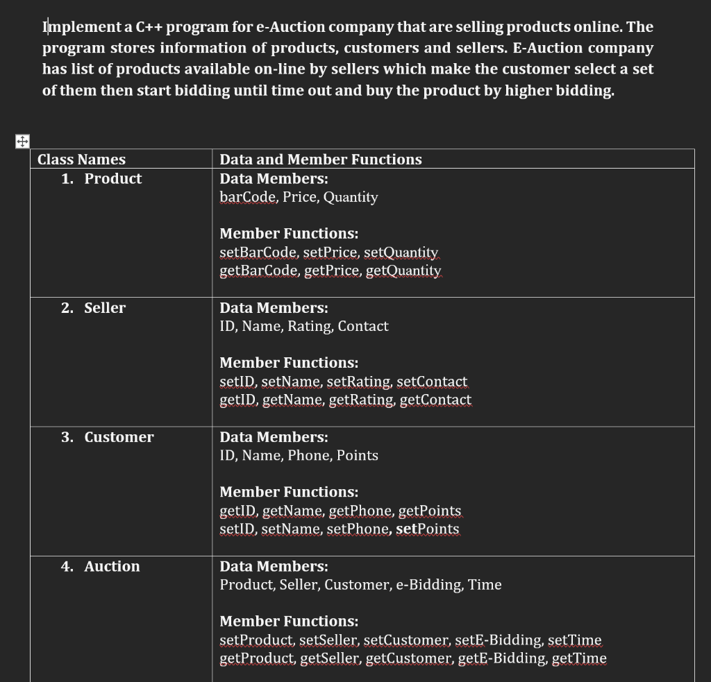  please dont copy from another quastion Implement a C++ program for