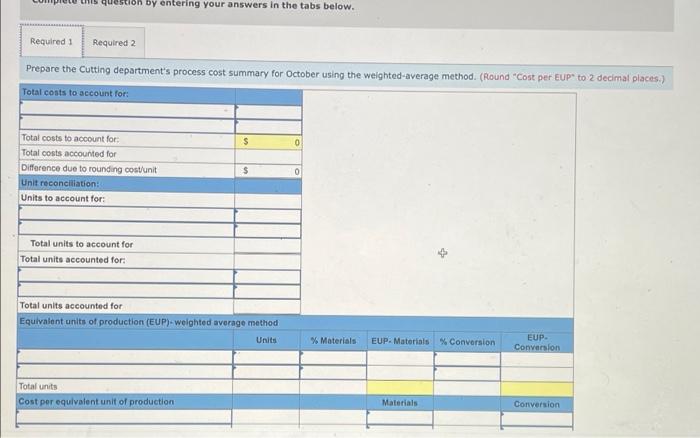 Fast Co. produces its product through two processing departments. Direct materials are