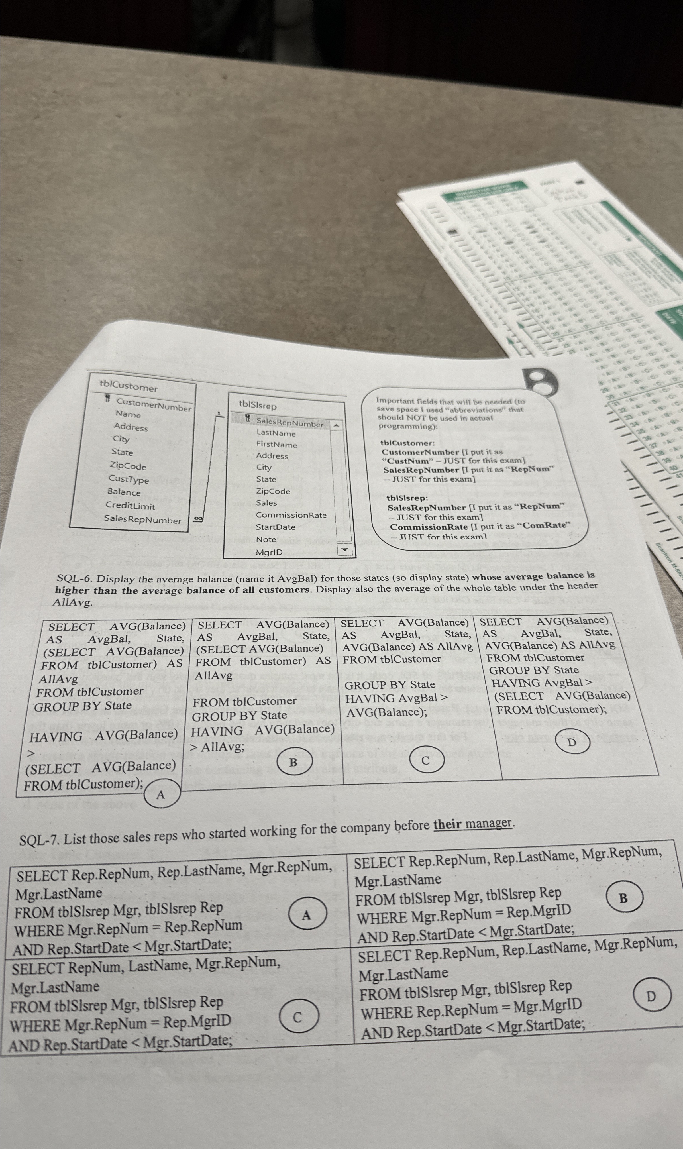  Important fields that will be needed (to save space I used