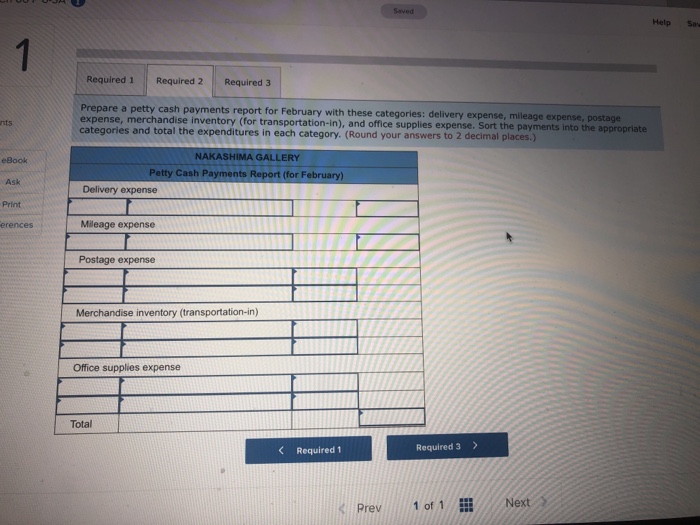 had the following petty cash transactions in February of the current year