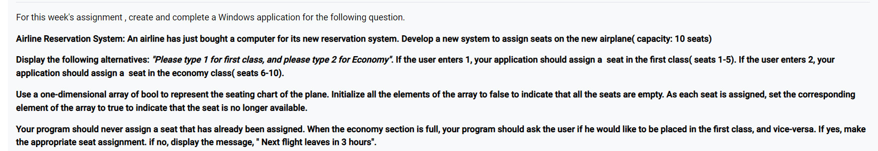  Please help me with C# For this week's assignment, create and