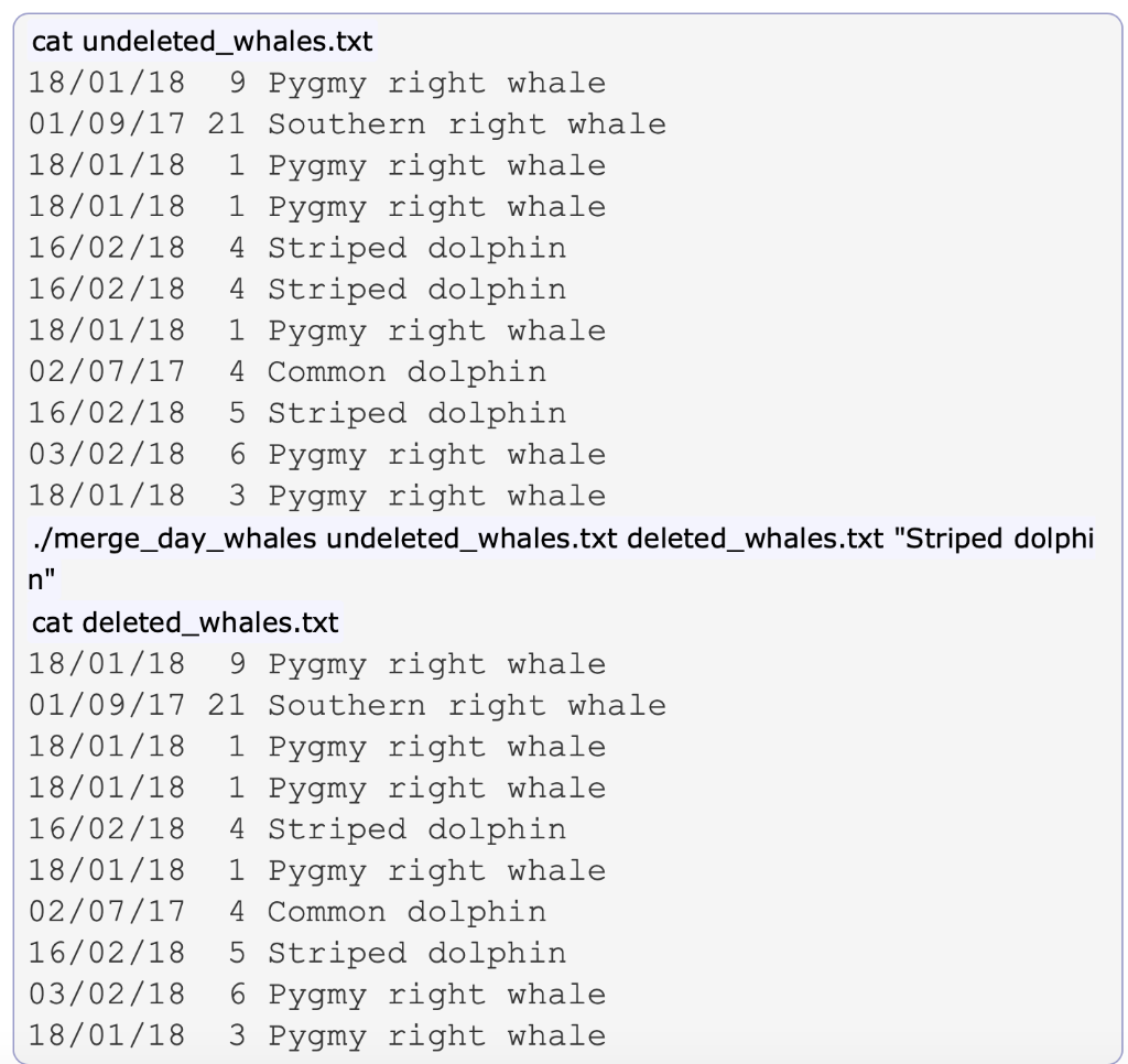 the date // a whale pod sighting was made struct date {