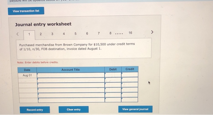 entries to record the following merchandising transactions of Griffin's, which uses the