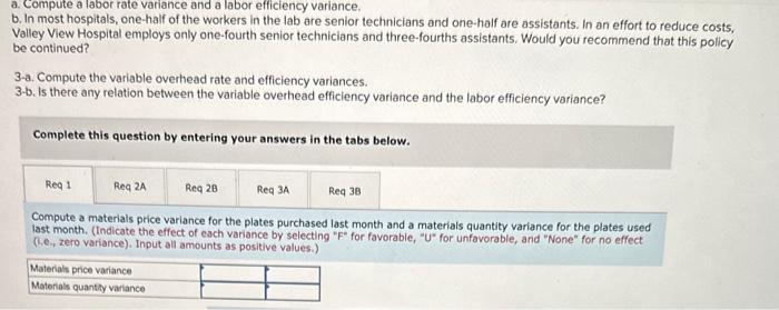 View Hospital, is concerned about the costs for tests in the hospital's