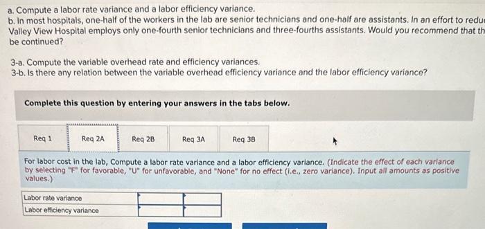 lab. Charges for lab tests are consistently higher at Valley View than