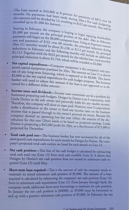 reference to the Exercise and part. . Please also include all of