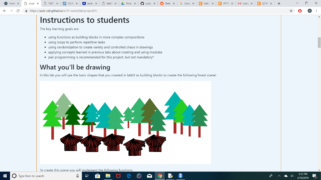 here. The code for lab 3 is: -) https://ucsb csB.github.io/w19 matni/lab/project01/ Goal