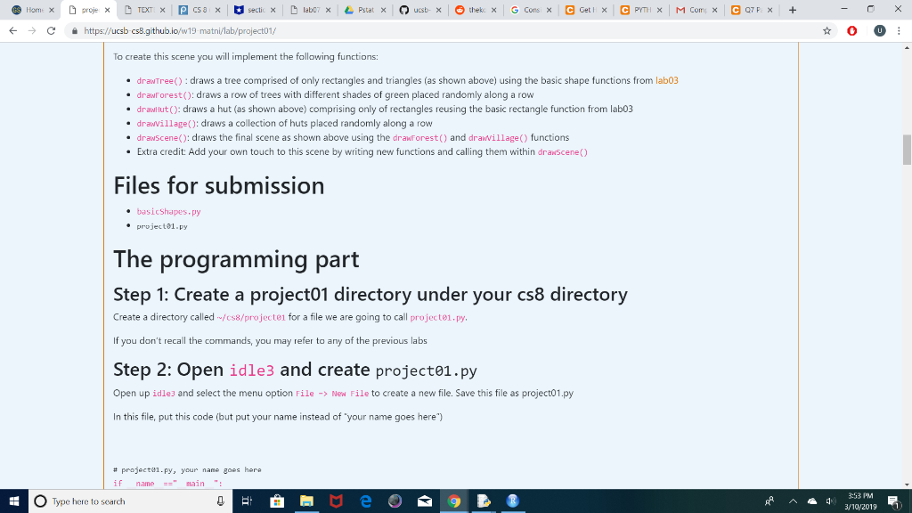 and Background The goal of this project is to draw a forest