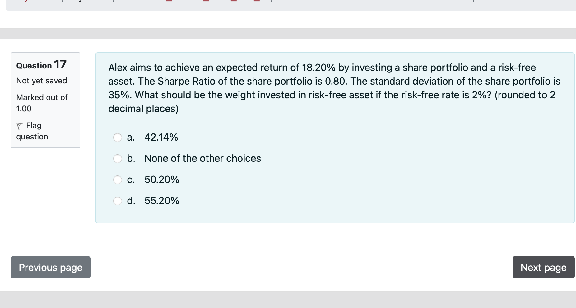 Not yet saved Marked out of 1.00 a. Tend to charge higher
